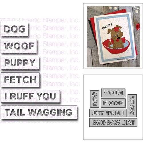 New Reverse-Cut Doggy Words Craft Embossing Mold 2021 Metal Cutting Dies for DIY Decorative Scrapbooking Paper Album Card Making