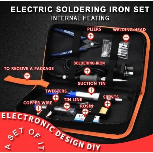 New Adjustable temperature electric soldering iron 220V 110V 60W 80w soldering rework station hot pencil head repair tool set