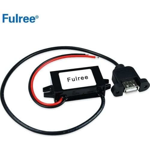 12V 24V 36V 48V to 5V DC-DC Step-Down Power Converter Inverter iPhone Car Charger Adapter Female USB Screw Hole Lock Panel Mount
