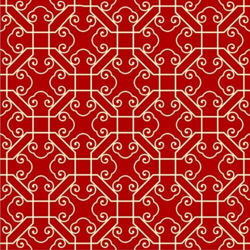 Q QIHANG Chinese Classical Zen Chinese Style House Trend Bar Restaurant Cafe PVC Wallpaper Roll Red Color 5.3m2