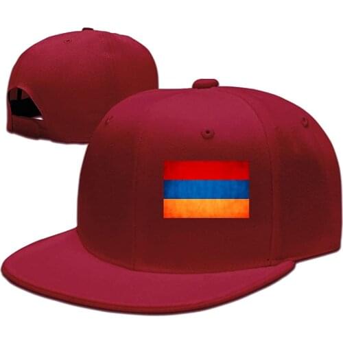 Armenia Grungy Flag Hip Hop Caps Costom Baseball Caps Fashion Grid Hat Adjustable Trucker Cap Bandanas