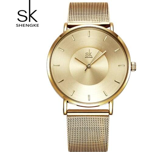 Shengke Women Bracelet Watches Luxury Gold Female Quartz Watch Reloj Mujer 2019 SK Ladies Watches Christmas Gift #K0059
