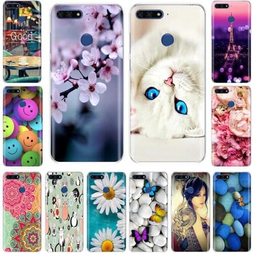 Silicone phone Case For Huawei Honor 7A pro 5.7"inch Soft TPU Cute Vintage Flowers Back Cover For Huawei Honor7A pro 7aPRO cases