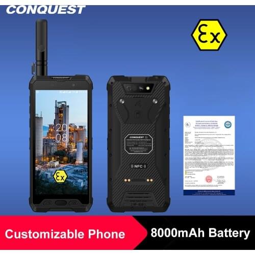 CONQUEST S18 ATEX Walkie Talkie Rugged phone IP68 Waterproof Rugged Smartphone Mobile Phone 4G LTE Global Version Cell Phone