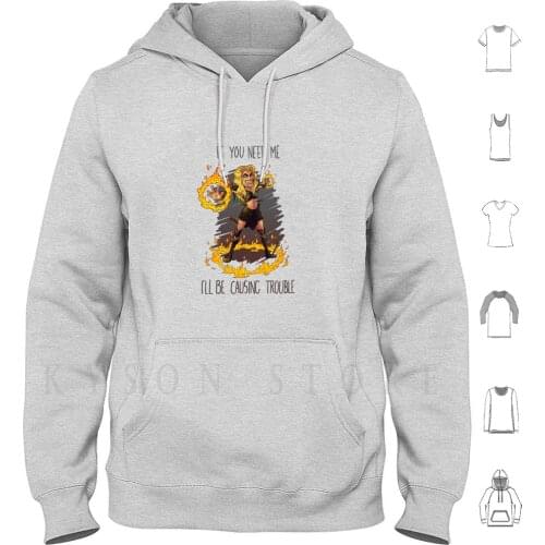 Callisto Causing Trouble Hoodie Long Sleeve Xena Xena Princess Callisto Fanart Fire Goddess Villain Trouble Evil