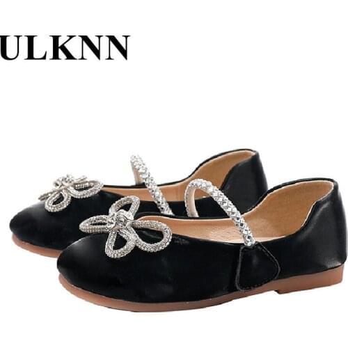 Girl Stage Shoes Children Flats Kids Rhinesotn Single Shoes New Infant Princess Pink Bowknot Comfortable High Quality Shoe