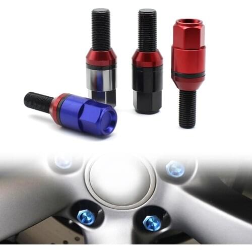 Universial Car Steel Iron Wheel Bolts Cone Seat with Aluminum Cap M12x1.25 M12x1.5 M14x1.5 M14x1.25 Lug Bolt Fits For BMW