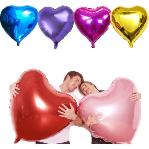 10pcs/lot 75cm/32'' inches balloons aluminum oversized heart-shaped balloon wedding balloons creative gifts balloon party