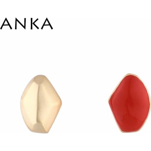 ANKA Enamel Stud Earrings For Woman Summer Fashion Jewelry Gift #142371
