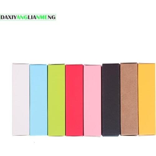 100pcs/lot 3g 2x2x7.1cm 4g 2x2x8.5cm Wholesale Handmade Homemade DIY Lip Balm Box Kraft Paper Lipstick Box White Black brown
