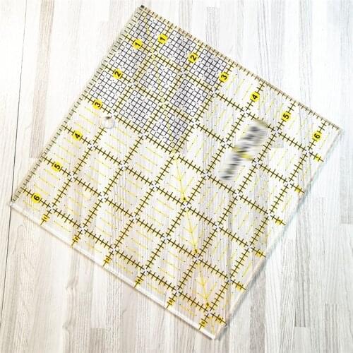 15x15cm Acrylic Quilting Rulers Square Double-Colored Grid Acrylic Quilting Templates Patchwork Tools Sewing Crafts Supplies