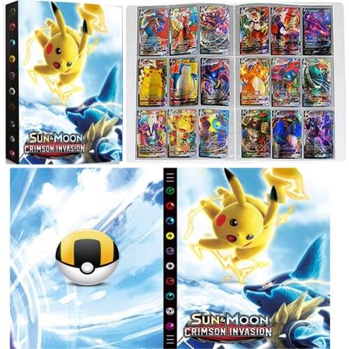 9 Pocket Album Pokemon 432 Card Book Cartoon Pikachu Playing Game Map Pokémon Holder Folder Collection Loaded List Kids Toy Gift