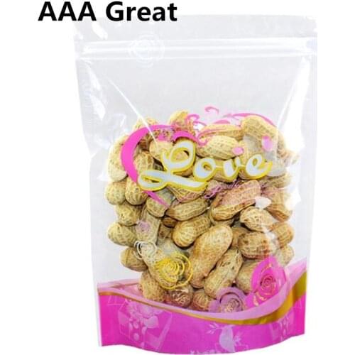 AAA Great 100Pcs/Lot Zip Lock Ziplock Bags Clear Reclosable Colorful Stand Up Plastic Zip Pouch For Food Jewelry Storage Package