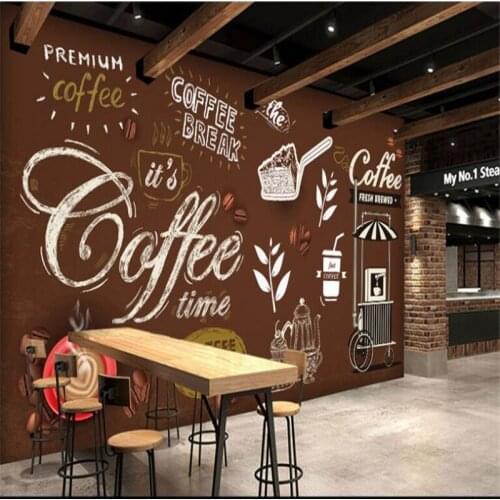 Beibehang Large Custom Wallpapers European Retro Nostalgic Coffee Background Wall papel de parede para quarto wall paper