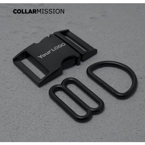 Black Engraving buckle 30mm (metal buckle+ adjust buckle+ D ring ) for dog collar backpack bag webbing DIY accessories