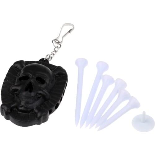Golf Tee Holder Ball Marker Plastic Tees Stylish Golf Gift Black