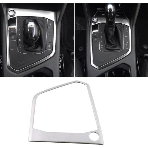 For Volkswagen VW Tiguan MK2 2017-2019 LHD AT Gearbox Gear Shift Panel Frame Trim Stainless Steel Color Sticker
