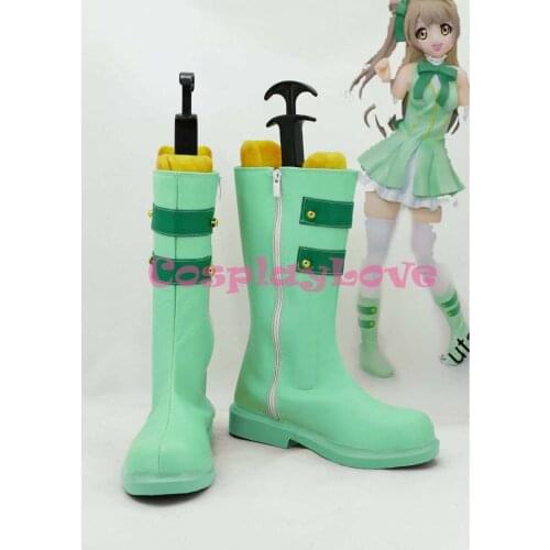 Lovelive! Minami Kotori Start Dash Green Cosplay Shoes Newest Custom Made Japanese Anime Boots For Halloween Christmas