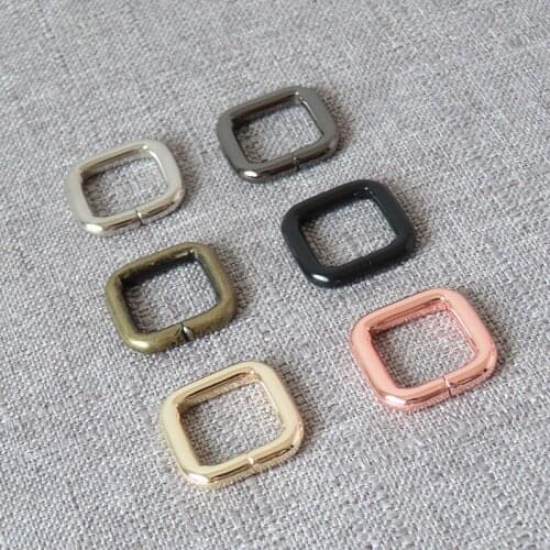50pcs 15mm webbing metal belt buckle hardware handbag bag straps clasp pet dog leash rope garment DIY hardware sewing accessory