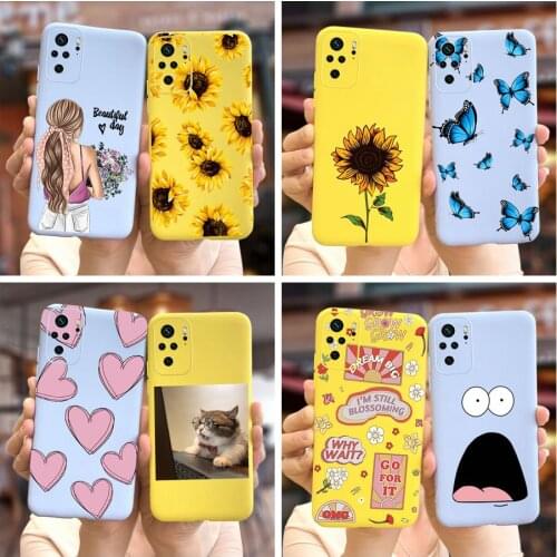Cute Sunflower Case For Xiaomi Redmi Note 10 Pro Case Note10 Soft Slim Back Cover For Xiaomi Redmi Note 10 Pro 10Pro Phone Cases