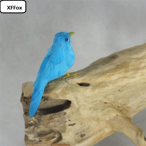 Mini simulation blue bird model foam&furs real life small cute bird doll gift about 12cm xf1106