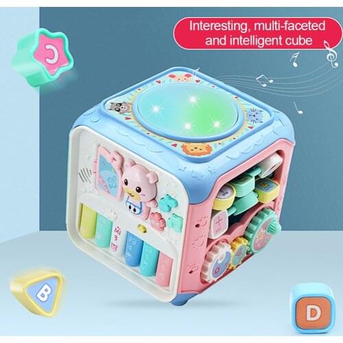 Early Childhood Teaching Hand Drum Activity Cube Toys Educational Bead Play Center For Toddlers Boys Girls Toys For Children