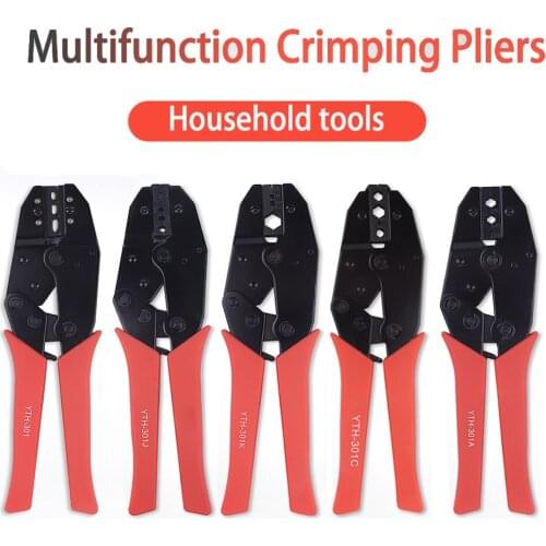 New Crimp Pliers Multiple Crimping Dies Set Wire Dupont Terminals Tools For Heat Shrink Connectors Cutting Hand Tools