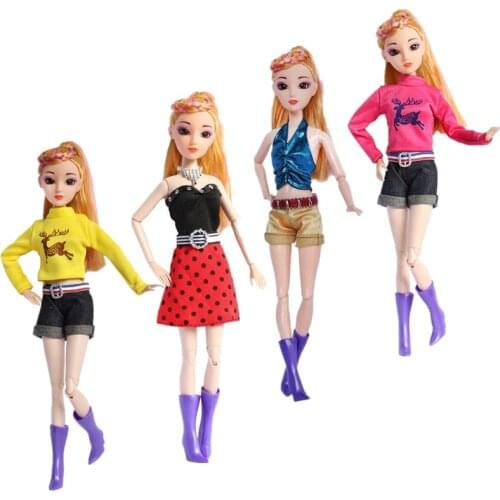 1/6 BJD Clothes For Barbie Doll Outfits Set Fashion Shirt Top Shorts Dresses Kids Cosplay Toy Girl Gift 30cm Dolls Accessories