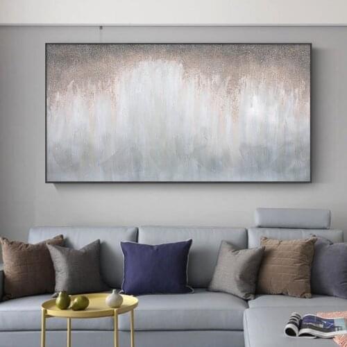 Hand-painted Oil Painting Decorative Painting The Living Room Backdrop Mural Horizontal Version Of The Study To Run Lightweight