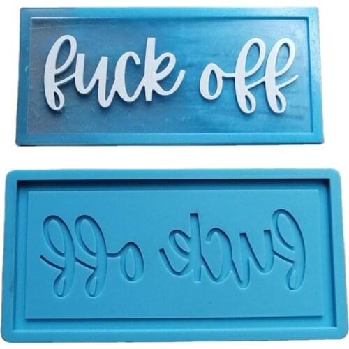 DIY Crafts Doorplate Door Signs Casting Silicone Mould Hanging Tags Decorations Making Tool Epoxy Resin Mold