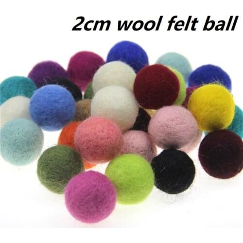 10pcs/set 2cm Wool Felt Balls Round Wool Felt Balls Pom Poms Mixed Colors Craft Accessories