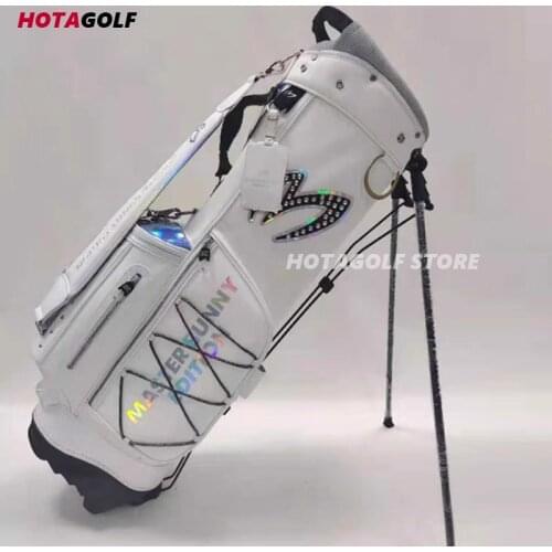 2021 NEW PG White/Black PU golf bag fashion womens Transparent cap Golf stand bag
