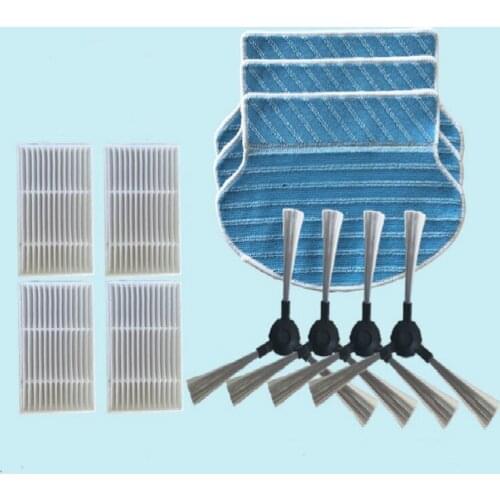 Robot Vacuum Cleaner Parts kit (HEPA Filter*4/Side brush*4/cloth*3) for Kitfort kt-516 Robotic Kitfort kt 516