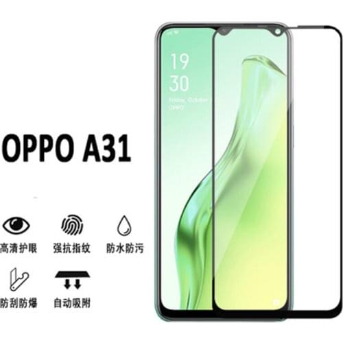 2PCS 3D Full Glue Tempered Glass For OPPO A31 Full Screen Cover 9H Screen Protector Film For OPPO A31