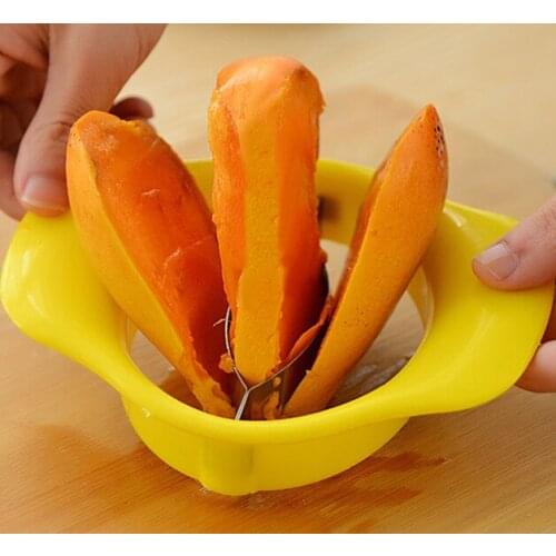 1pc Stainless Steel Mango Cut Creative Kitchen Mango Splitter Fruit Kitchen Gadget Accessories Peach Slicer Cutter