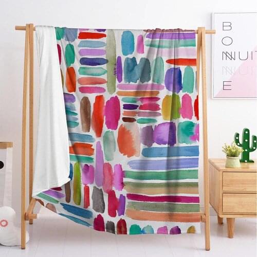 2020 new colorful series export throw blanket cover tapestry sofa sleeper car warm blanket flannel bedding decorative pattern