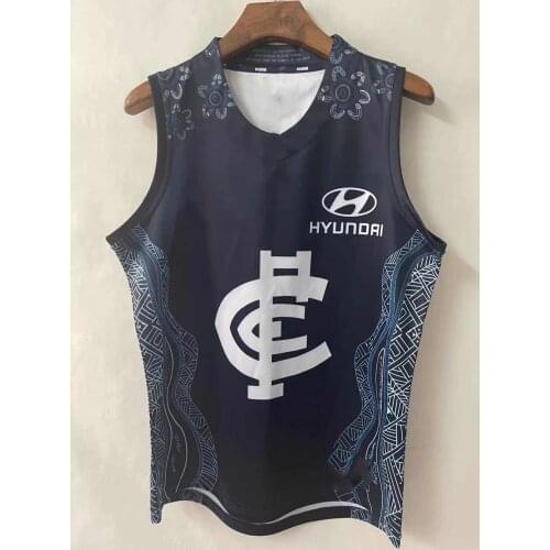 2021 CARLTON BLUES HOME GUERNSEY INDIGENOUS RUGBY JERSEY size S-M-L-XL-XXL-3XL