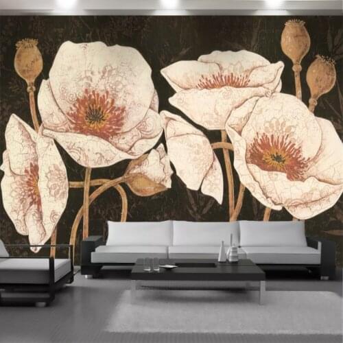 3d Floral Wallpaper European-style Delicate Flower Mural Wallpapers Living Room Bedroom Kitchen Home Decor Painting Wall Papers