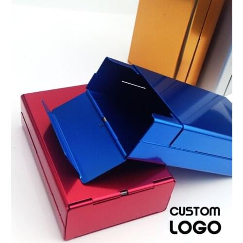 Free Customized Sliding Cigarette Case Ultra-thin Push-pull Automatic Pop-up Metal Cigaret Box Personalized Lettering Gift