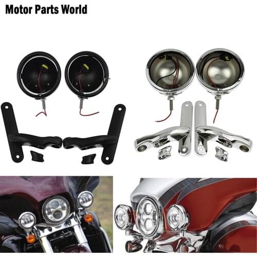 4.5 inch Motorcycle Fog Light Holder 4-1/2" Turn Signal Bracket Auxiliary Lighting For Harley Touring Road King 1994-2013 FLHX