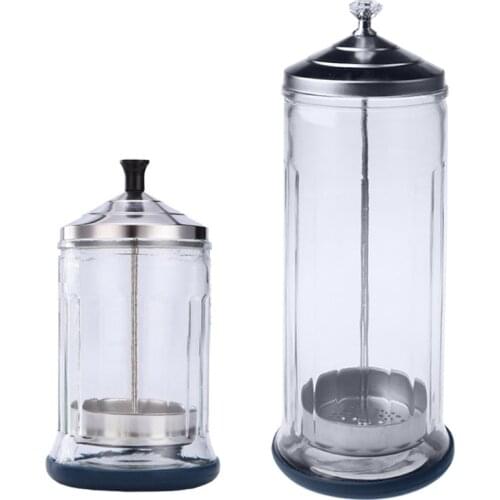 Disinfection Jar Container Sterilizer Cup Large Capacity Disinfecting Bottle for Salon Barber Hair Manicure Tools