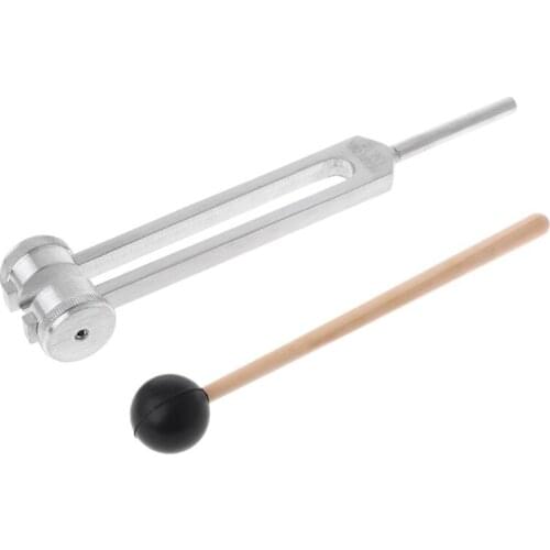 OM 136.1Hz Aluminium Alloy Tuning Fork Chakra Hammer Ball Diagnostic Healing Tool for Eliminating Stress