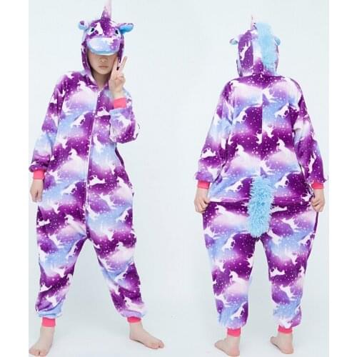 Flannel Animal Children Pajamas Set Winter Hooded Animal Unicorn Cartoon Kids Pajamas For Boys Girls Sleepwear Totoro Onesies
