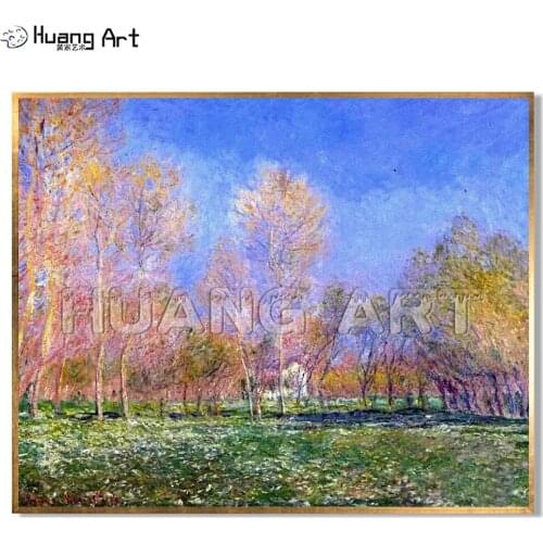 Famous Claude Monet Oil Painting on Canvas Hand-Painted High Quality Tree Landscape Imitation Painting for Room Wall Decor Art