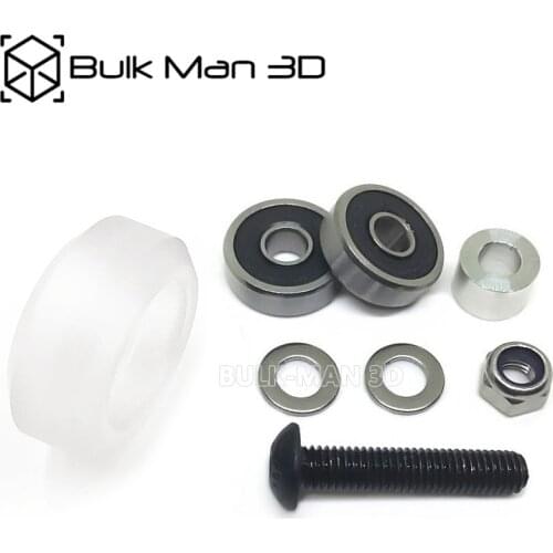 50Sets/Lot Poly Carbonate Strong Solid V wheel Kit for V-Slot rail,OX CNC,V Slot linear rail system