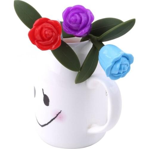 Creative Silicone Tea Filter Rose Silicone Tea Maker Useful Portable Filter Bag Tea Strainer Kitchen Accessories