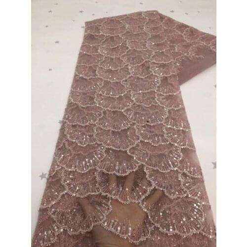 Seuqins and Beads Lace Fabric 130cm Width Dress Lace Fabric Bridal Lace Fabric Sequins Lace Fabric Sell By 1 Yard
