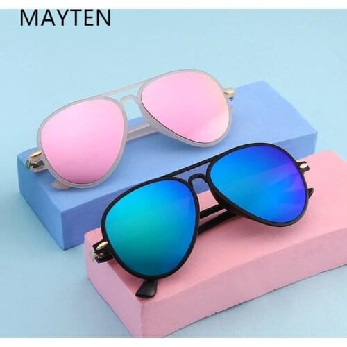 MAYTEN Cute Goggles Kids Pilot Mirror Sunglasses Boys Girls Ultralight Children Sun Glasses UV400 Eyewear Oculos De Sol Feminino