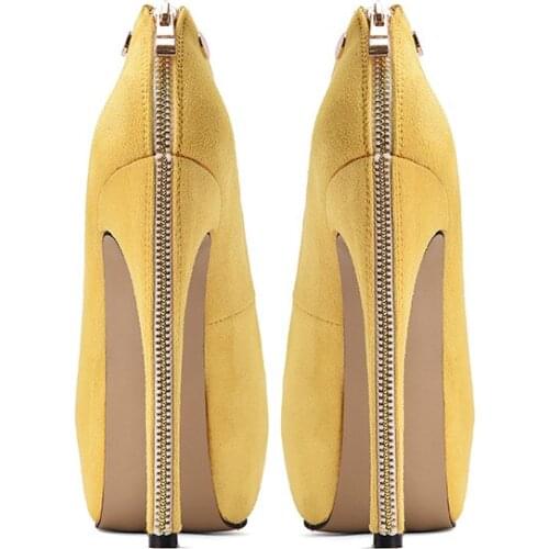 MKKHOU fashion single shoe women 2020 Autumn new suede sexy fishbeak waterproof platform super high heel women shoes size 36-47