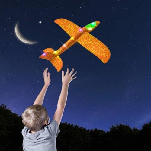 48cm Hand Throw Aircraft Model Durable Air Simulation Track Inertia Aircraft Foam Airplane Toy Outdoor Fun Toys kids Plane Model